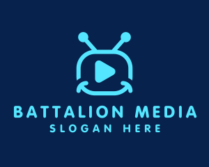 Television Channel Stream logo design