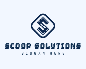 Technology Business Letter S logo design