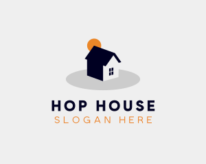 House Property Roof Real Estate logo design