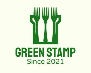 Green Fork Turret logo design