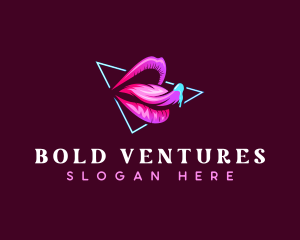 Seductive Woman Lips logo design