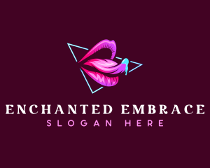 Seductive Woman Lips logo design