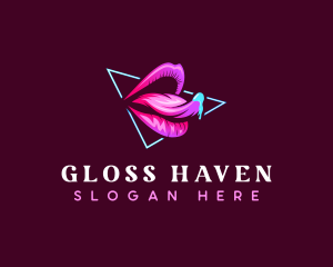 Seductive Woman Lips logo design