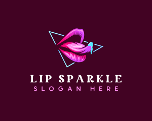 Seductive Woman Lips logo design