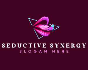 Seductive Woman Lips logo design