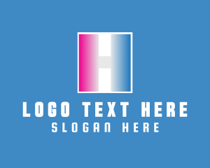 Gradient Letter H Company  logo design