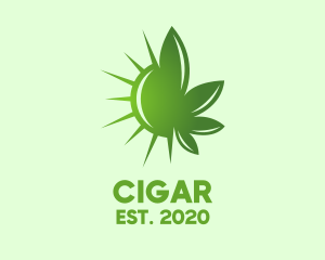 Green Cannabis Sun logo