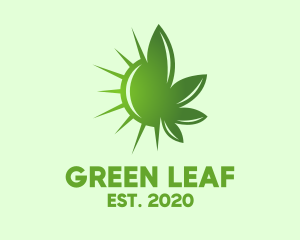 Green Cannabis Sun logo