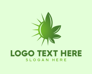 Green Cannabis Sun logo