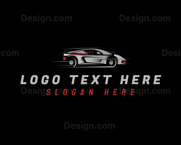 Drag Racing Sedan Vehicle Logo