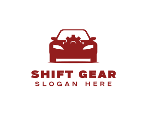 Red Car Gear  logo design