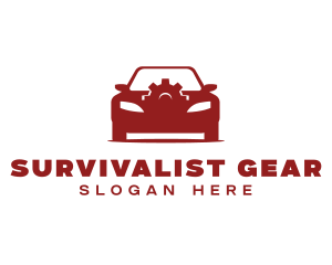 Red Car Gear  logo design