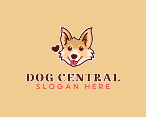 Corgi Dog Veterinary logo design