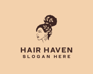 Afro Hair Woman  logo
