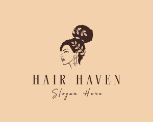 Afro Hair Woman  logo