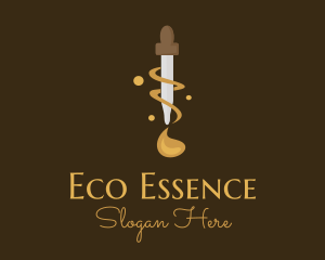 Essence Oil Dropper logo design