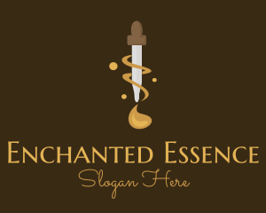 Essence Oil Dropper logo design