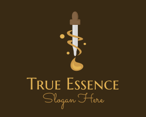 Essence Oil Dropper logo design