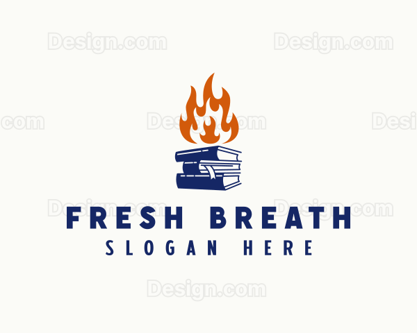 Fire Book Writer Logo