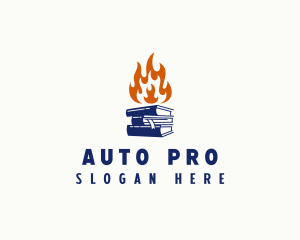 Fire Book Writer Logo
