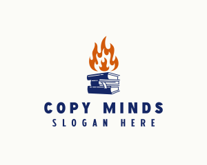 Fire Book Writer logo design