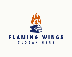 Fire Book Writer logo design