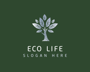 Leaf Silver Eco logo design