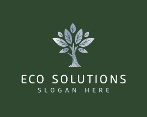 Leaf Silver Eco logo design