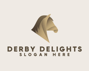 Brown Horse Silhouette logo design