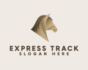 Brown Horse Silhouette logo design