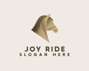 Brown Horse Silhouette logo design