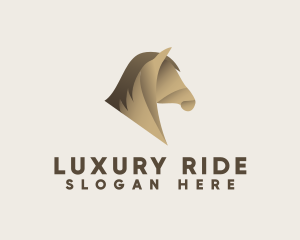 Brown Horse Silhouette logo design