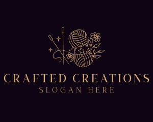 Crochet Knitting Handicraft  logo design