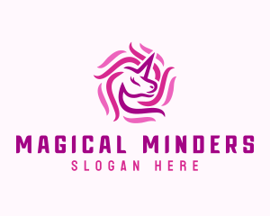 Mythical Unicorn Horse logo design