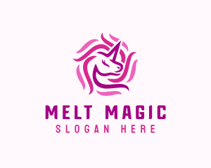 Mythical Unicorn Horse logo design