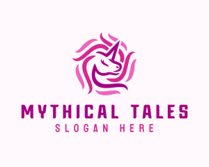 Mythical Unicorn Horse logo design