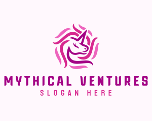 Mythical Unicorn Horse logo design