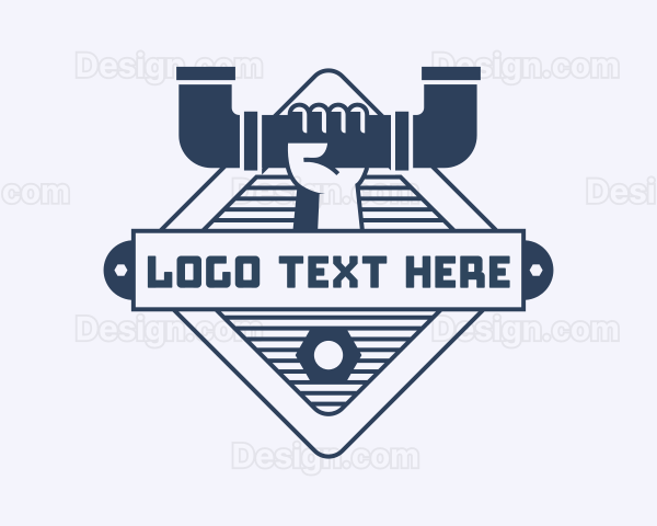 Handyman Plumbing Emblem Logo