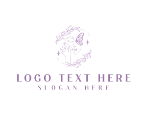 Elegant Female Butterfly logo