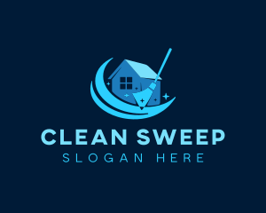  Home Cleaning  Sanitation logo design