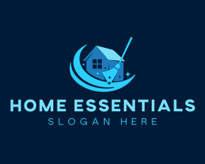  Home Cleaning  Sanitation logo design