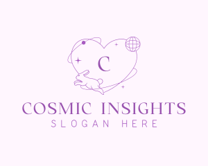 Cosmic Bunny Heart logo design