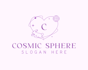 Cosmic Bunny Heart logo design