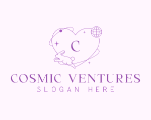 Cosmic Bunny Heart logo design