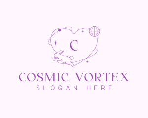 Cosmic Bunny Heart logo design