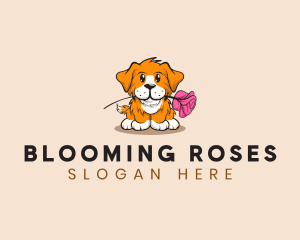 Puppy Dog Rose logo design