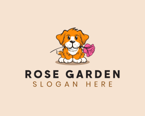 Puppy Dog Rose logo design