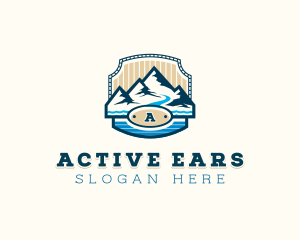 Mountain Hiking Adventure logo design