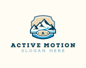 Mountain Hiking Adventure logo design