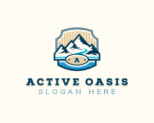 Mountain Hiking Adventure logo design